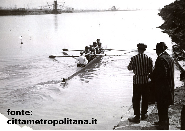 Idroscalo, 1934. Esercitazioni per una regata competitiva.