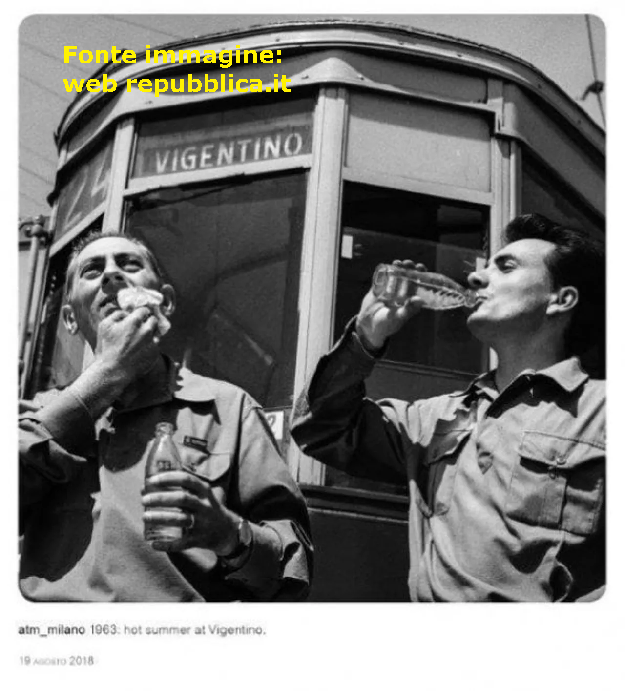Vigentino 1963. Via Noto-Ripamonti, capolinea tram 24 (fonte immagine: web repubblica.it)