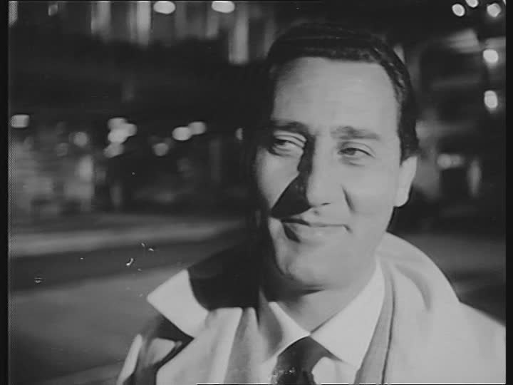 Piazza Velasca 1959. Sequenza del Film "IL VEDOVO" di Dino Risi, con Alberto Sordi e Franca Valeri.