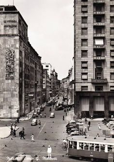 Corso Matteotti, da Piazza San Babila, 1950