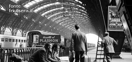 Stazione Centrale, anni '60 del 900. Autore Elio Ciol.