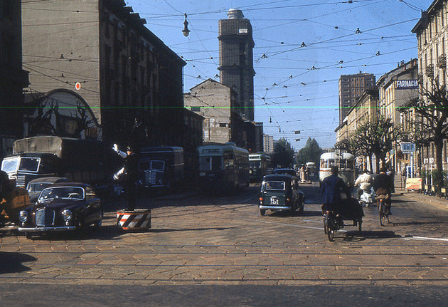  Via Vittor Pisani 1954 circa, prima dello sventramento urbanistico.