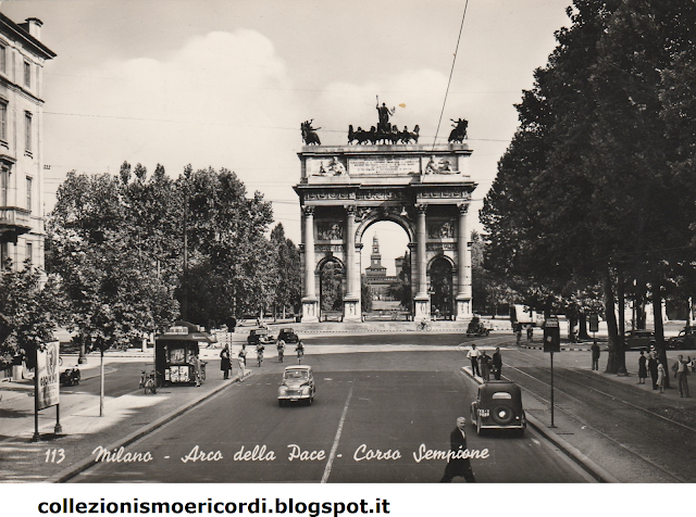 Arco della Pace, Corso Sempione, metà anni '50 (circa).