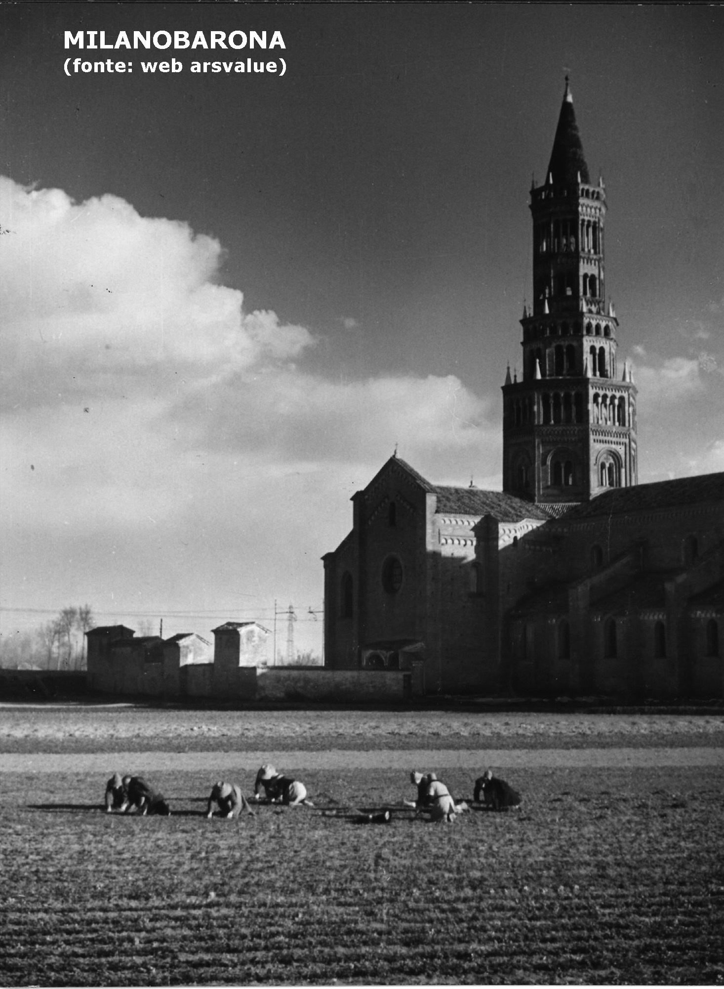 Abbazia di Chiaravalle 1955 circa. (fonte immagine: web arsvalue)