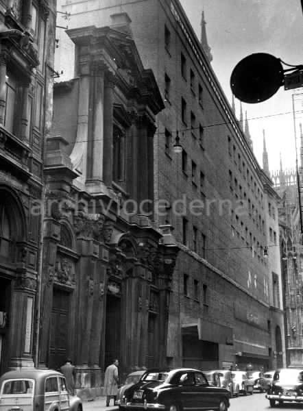 Corso Vittorio Emanuele II°, anni '50, Chiesa di San Raffaele.