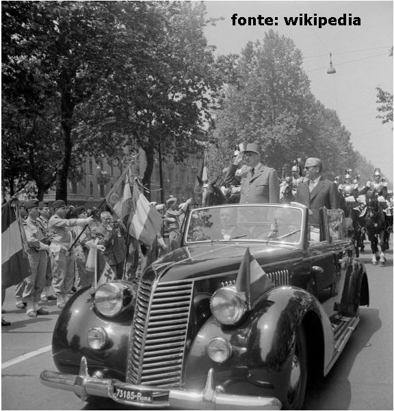 Presumibilmente Corso Sempione 23 Giugno 1959, De Gaulle e Presidente Gronchi in parata istituzionale.