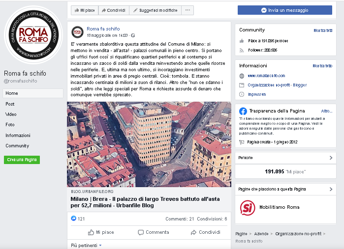 fbook roma fa schifo e urbanfile