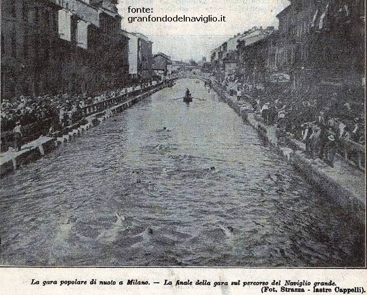 Ticinese, 1914, gara di nuoto sul Naviglio Grande (Ripa di P.ta Ticinese).