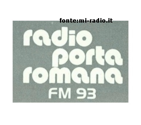 Adesivo pubblicitario di Radio Porta Romana, emittente radiofonica cin palinsesti avviativerso il 1976 e interrotti verso l'estate del 1979 per cedere la frequenza alla nascente Radio De-Jeeay.