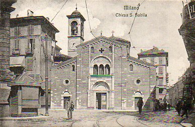 Basilica di Sann Babila, 1910 circa. (fonte: web pastorevito)