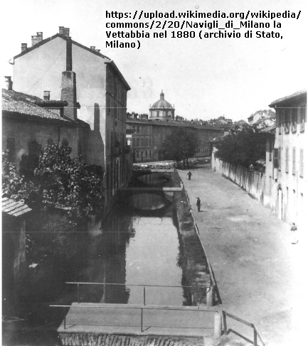 La Vettabbia in Via Calatafimi verso il 1880.