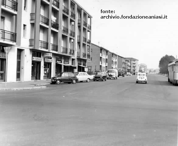 Baggio (Vecchia), anni '60, Via Maffeo Bagarotti all'incrocio con Via Benozzo Gozzoli.