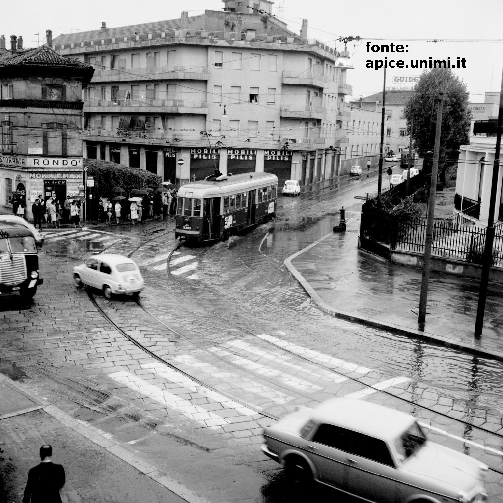 Vigentino, 1965. Capolinea tram 24 di Via Noto (Via Giuseppe Ripamonti)