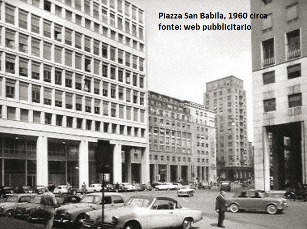 Piazza San Babila, 1960 circa.